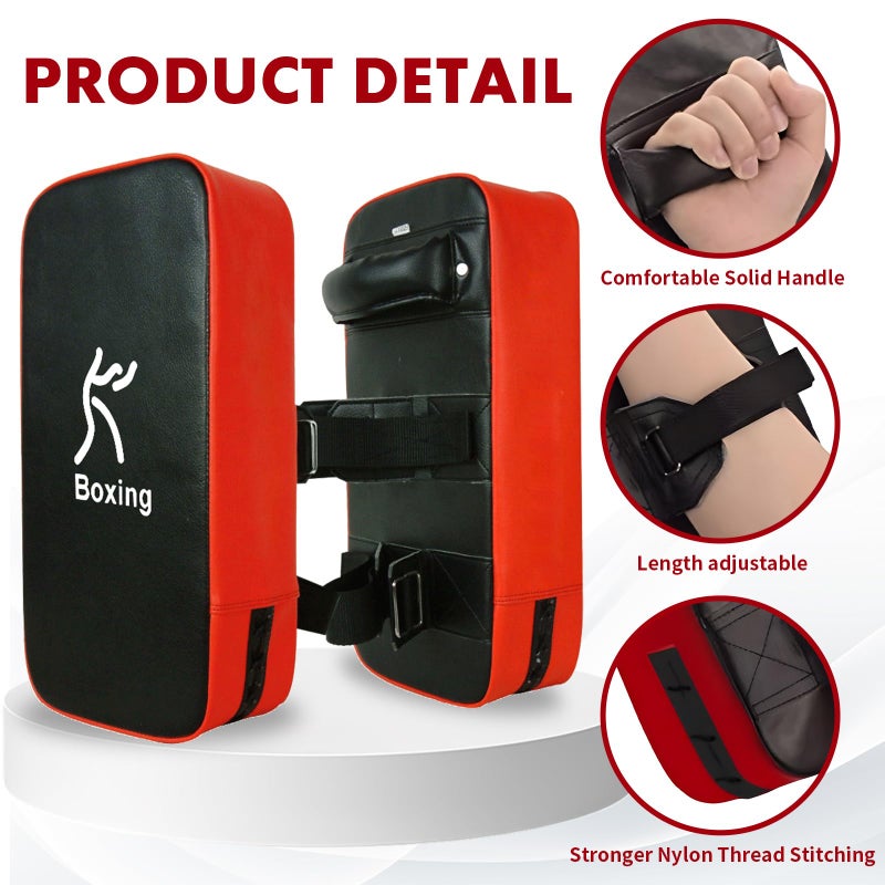 LuiceABC One Karate Taekwondo Boxing Kick Punch Adjustable Soft Shield Durable Training Pad for Boxing, Training and Protecting Your Palm, Wrist and Decreasing The Shock (Black) - Image 4